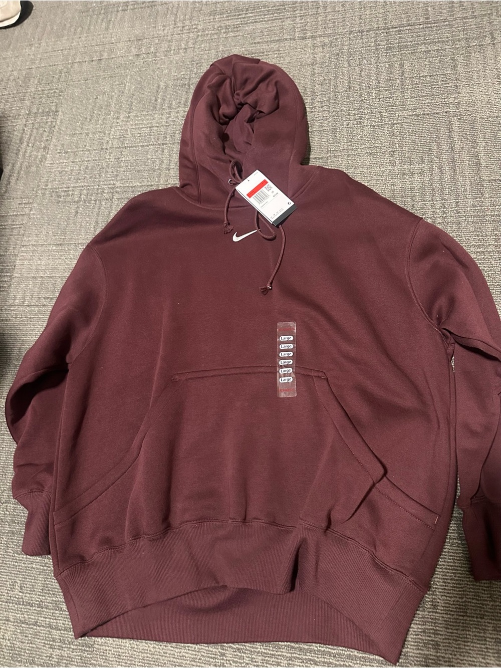 Nike Womens Maroon Oversized Hoodie